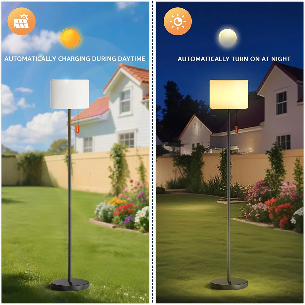Solar Rechargeable LED Outdoor Floor Lamp - Image 5
