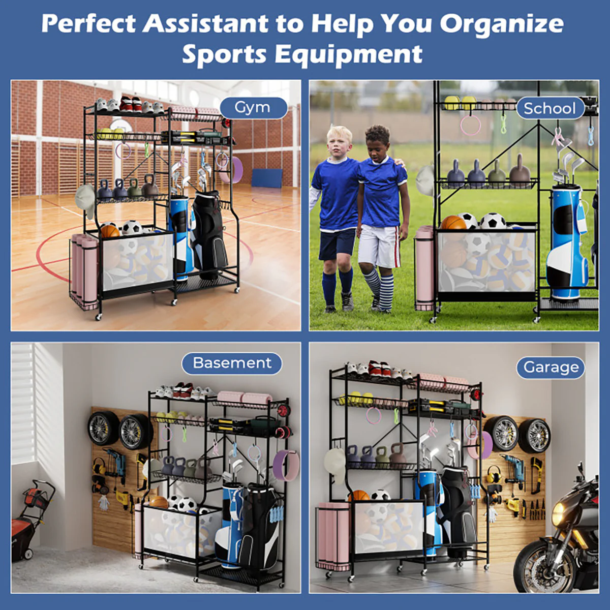 Sports Equipment Garage Organizer - Image 3