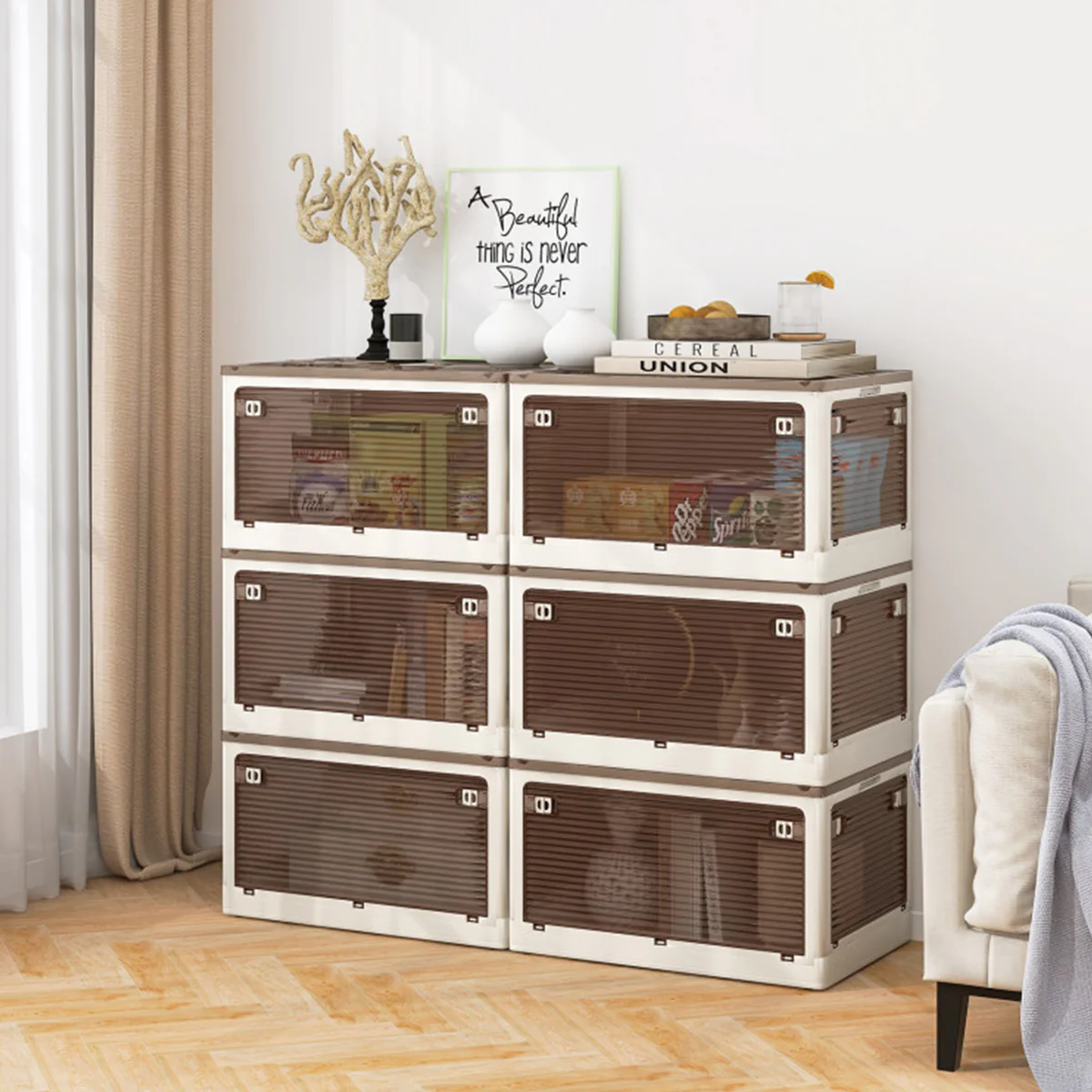 Stackable Storage Bins with Lids (Set of 3) - Image 27