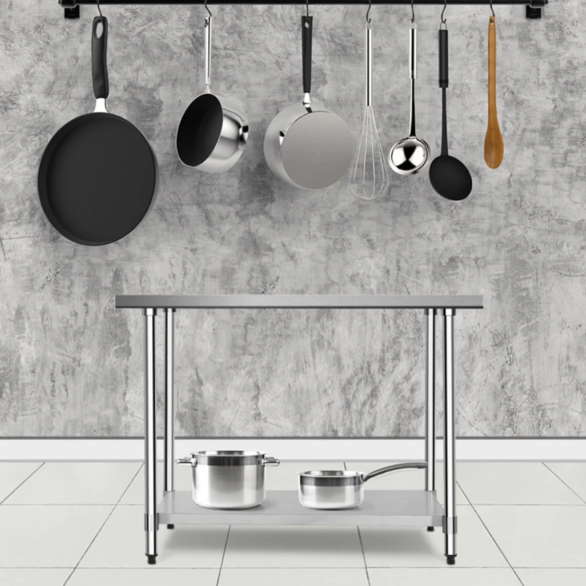 Stainless Steel Commercial Kitchen Worktable