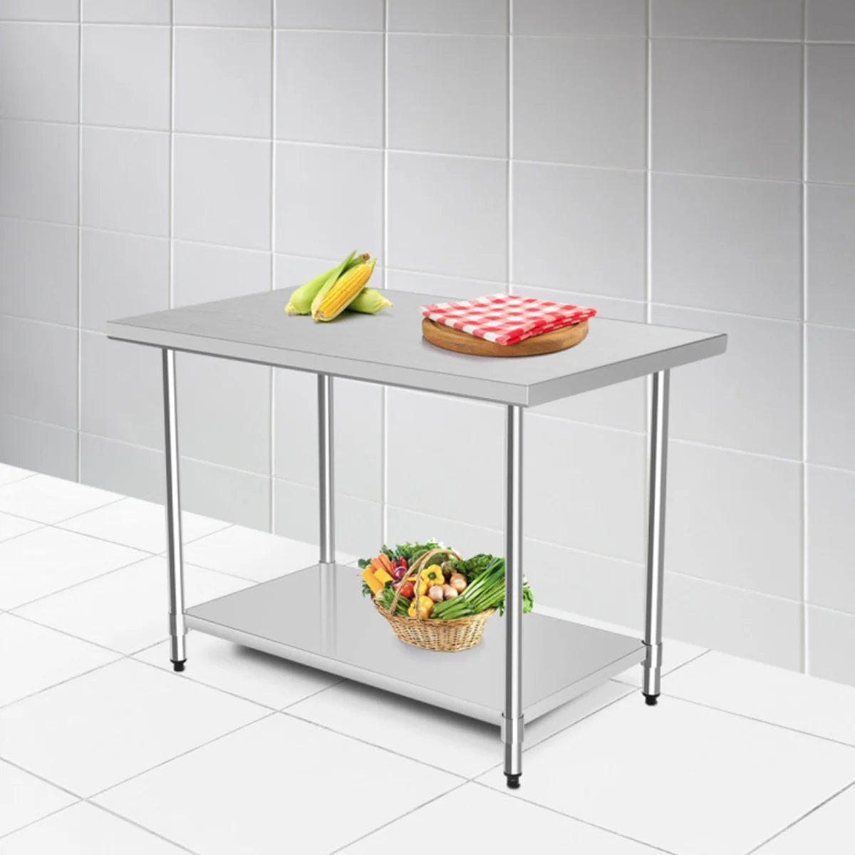 Stainless Steel Commercial Kitchen Worktable - Image 3