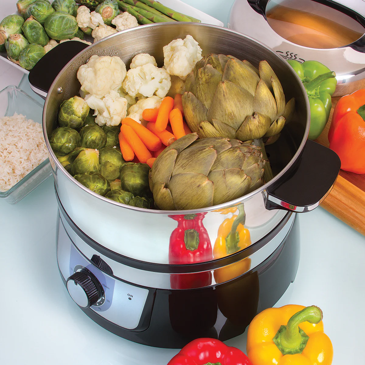 Stainless Steel Electric Food Steamer - Image 4