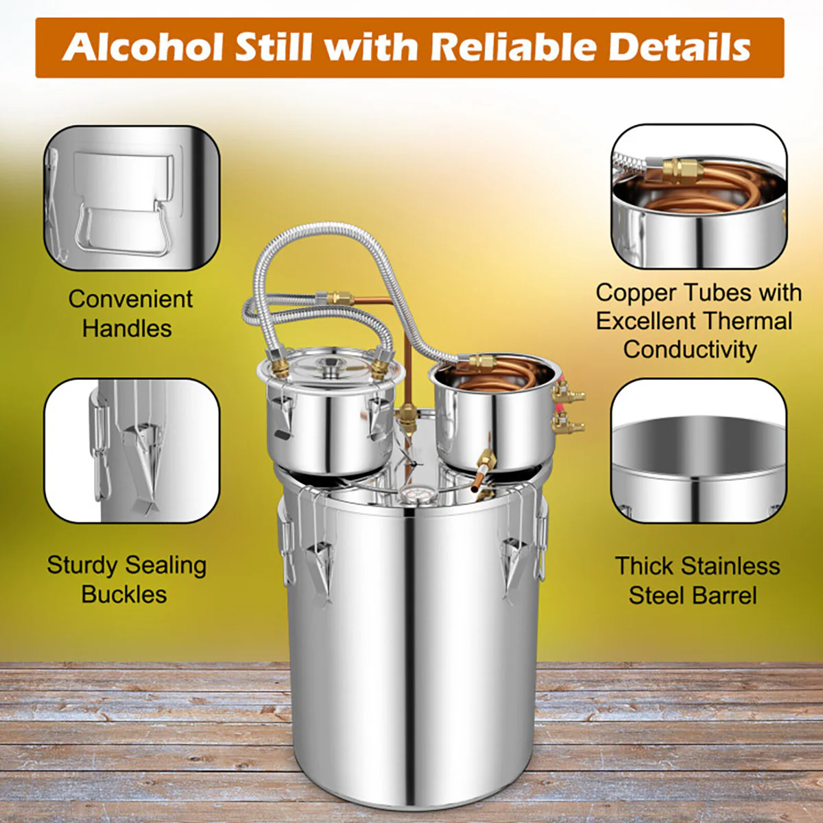 Stainless Steel Home Distillery Kit - Image 4