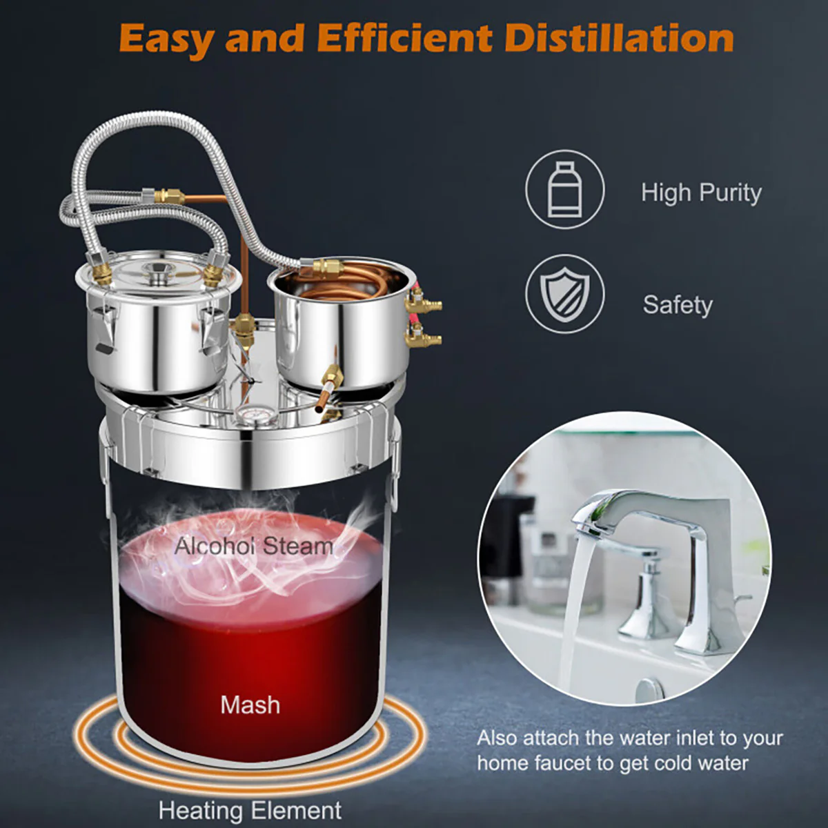 Stainless Steel Home Distillery Kit - Image 6