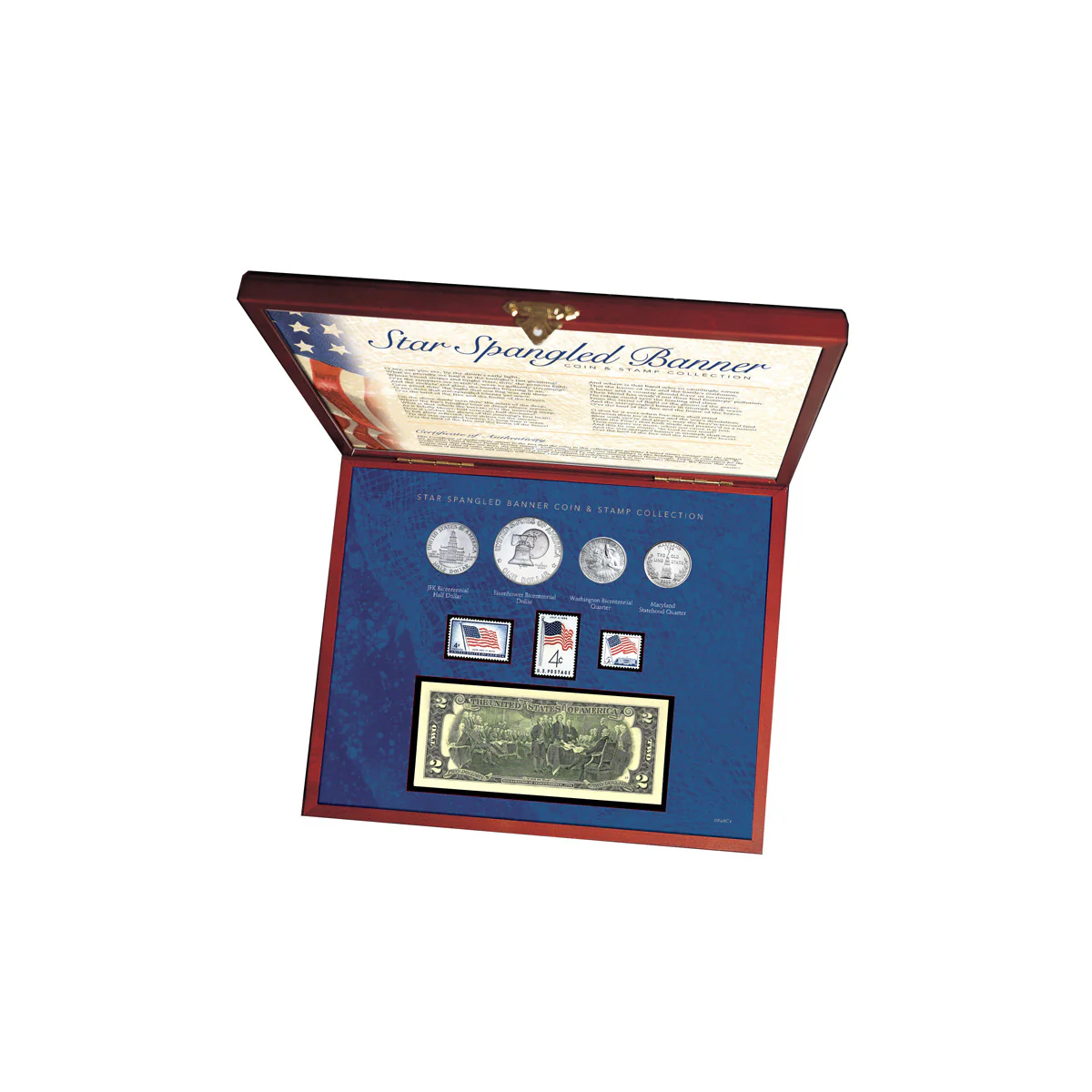Star Spangled Banner Coin and Stamp Box Set - Image 3