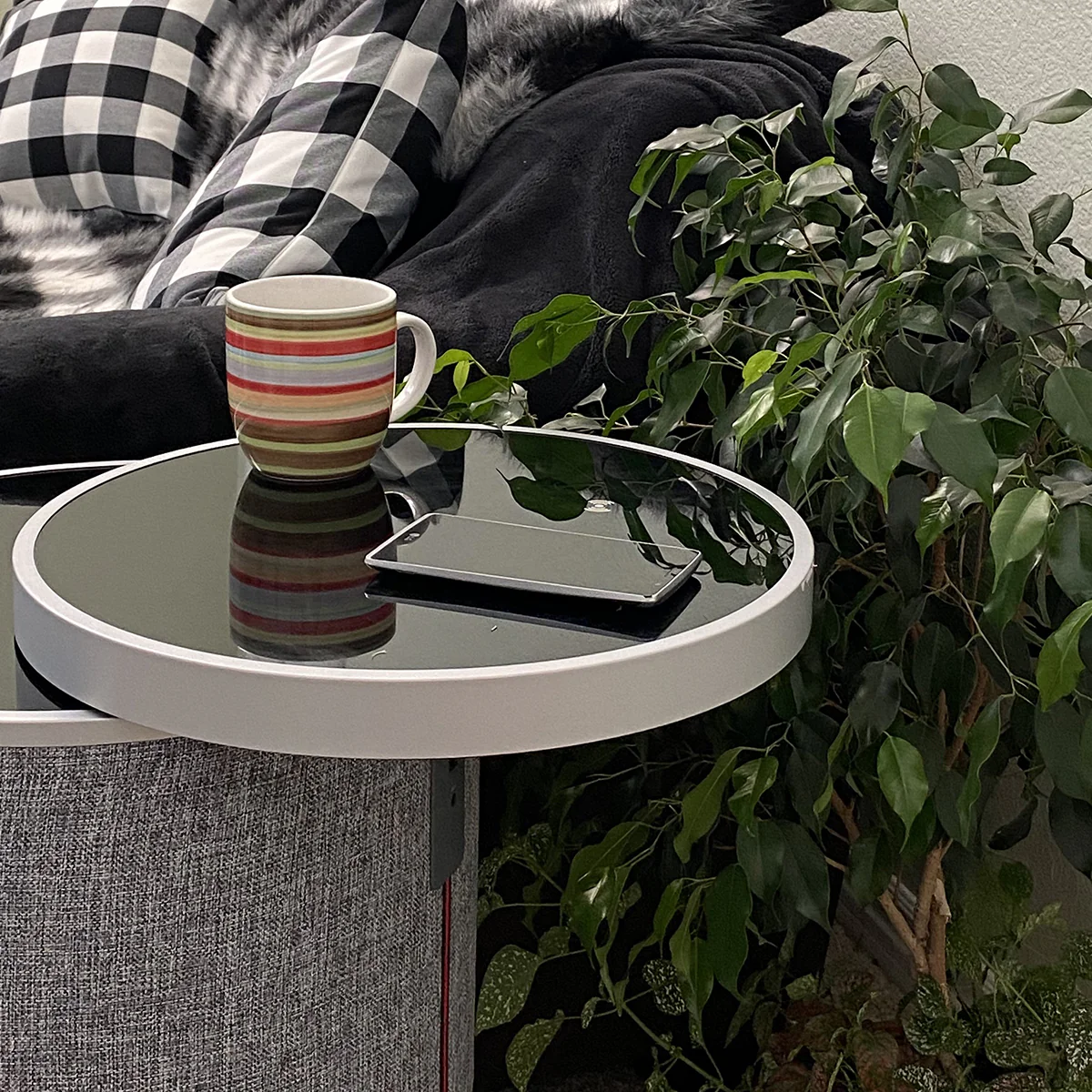 Swivel Top Bluetooth Speaker Side Table - Image 5
