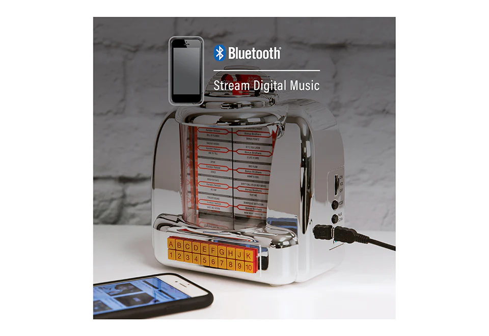 Tabletop Diner Jukebox Radio with Bluetooth - Image 9