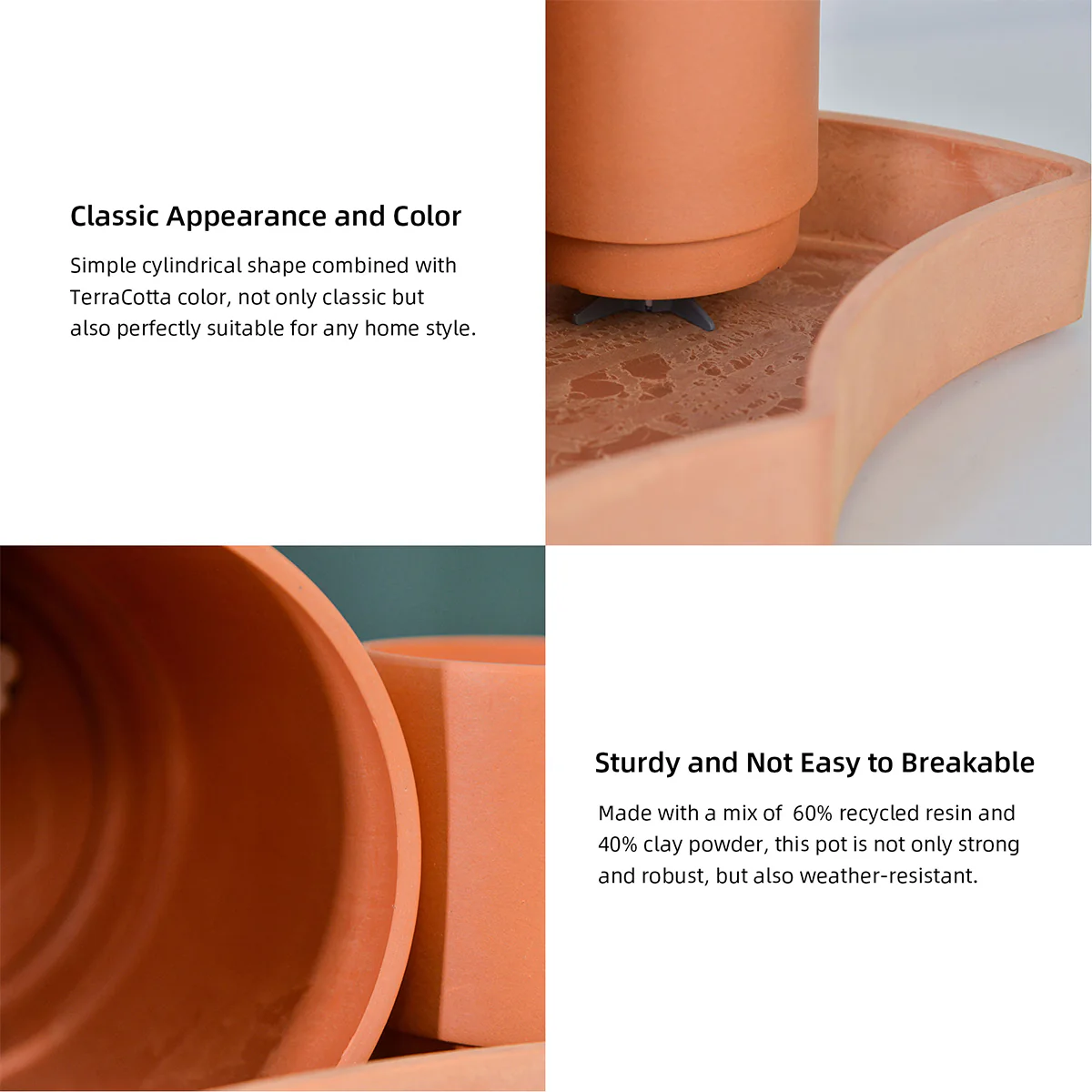 Tabletop Self-Watering Pot System for Indoor Plants (Set of 3) - Image 3