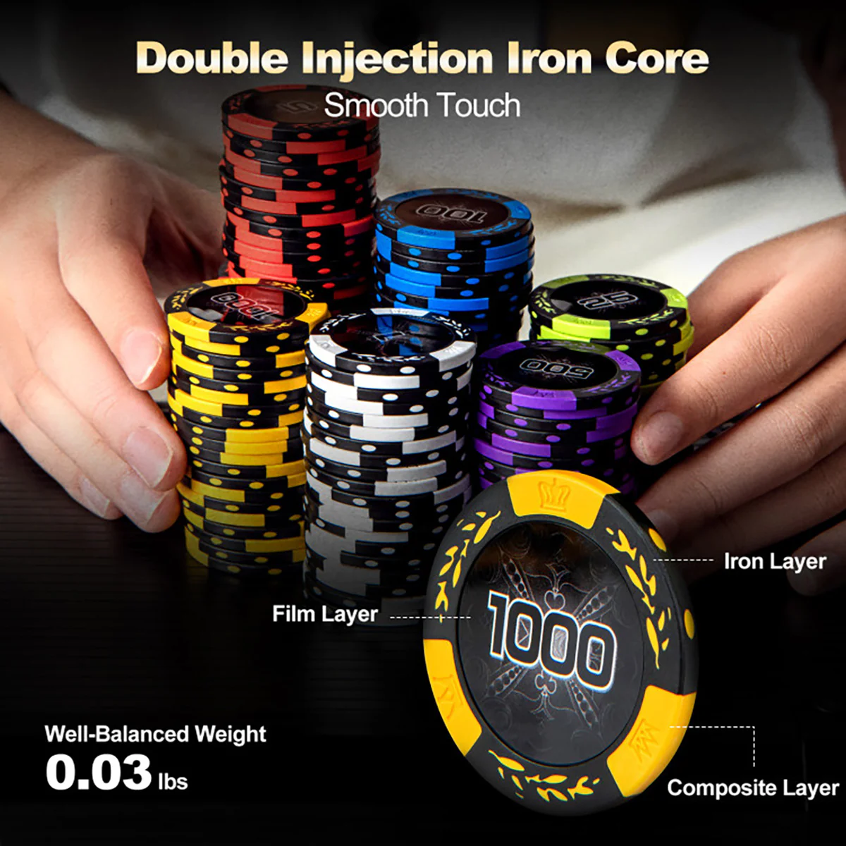 Texas Hold'em Poker Chip Set - Image 2