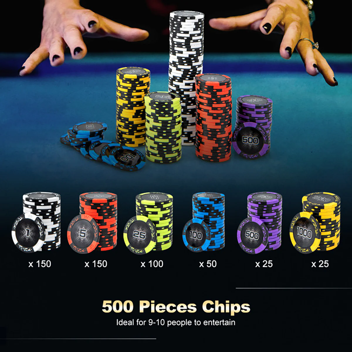 Texas Hold'em Poker Chip Set - Image 6