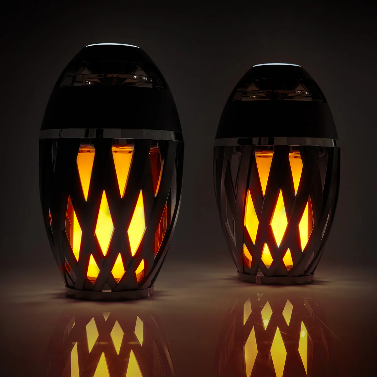 Tiki Torch Outdoor Bluetooth Speakers by Sharper Image (Set of 2) - Image 4