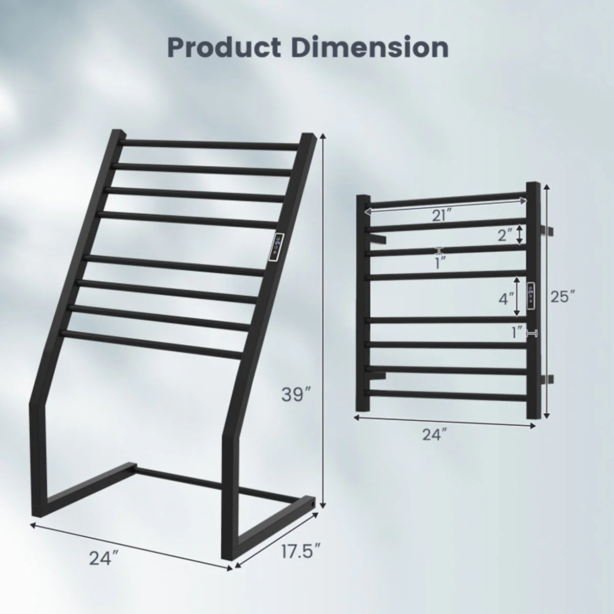 Towel Warmer Rack with LED Display - Image 9