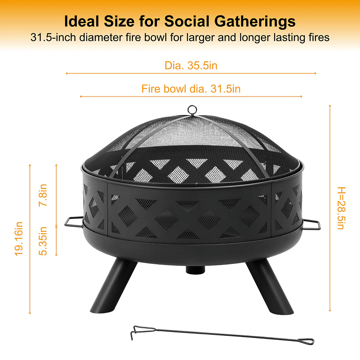 Triple Function Outdoor Fire Pit - Image 20