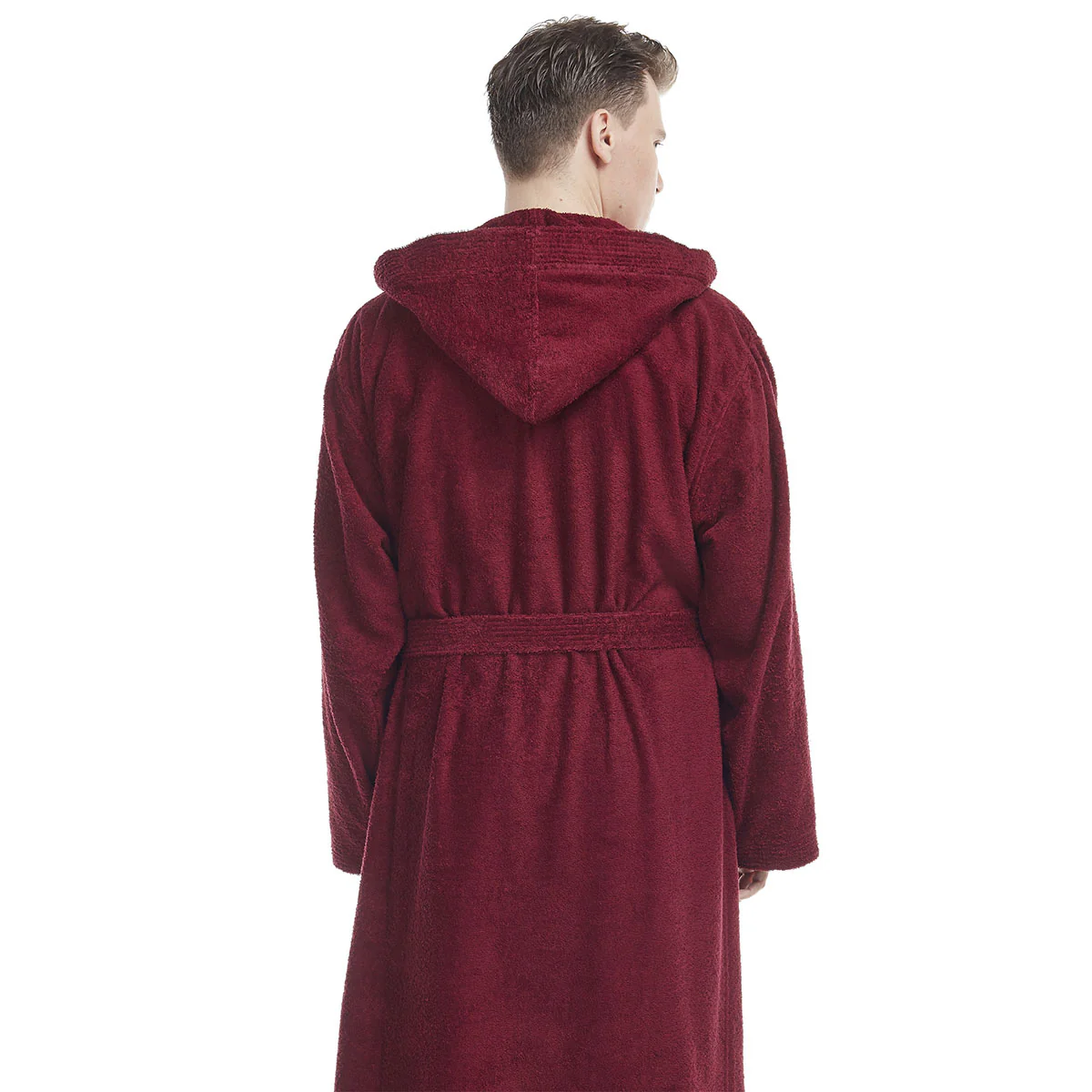 Turkish Cotton Ankle Length Hooded Bathrobe - Image 10