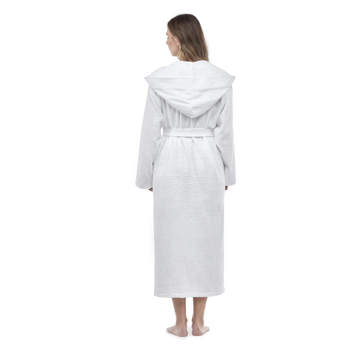 Turkish Cotton Mid-Calf Length Hooded Bathrobe - Image 19