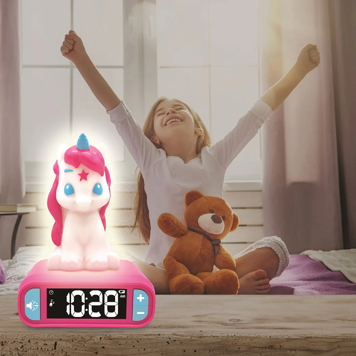 Unicorn Digital Alarm Clock with Nightlight - Image 6