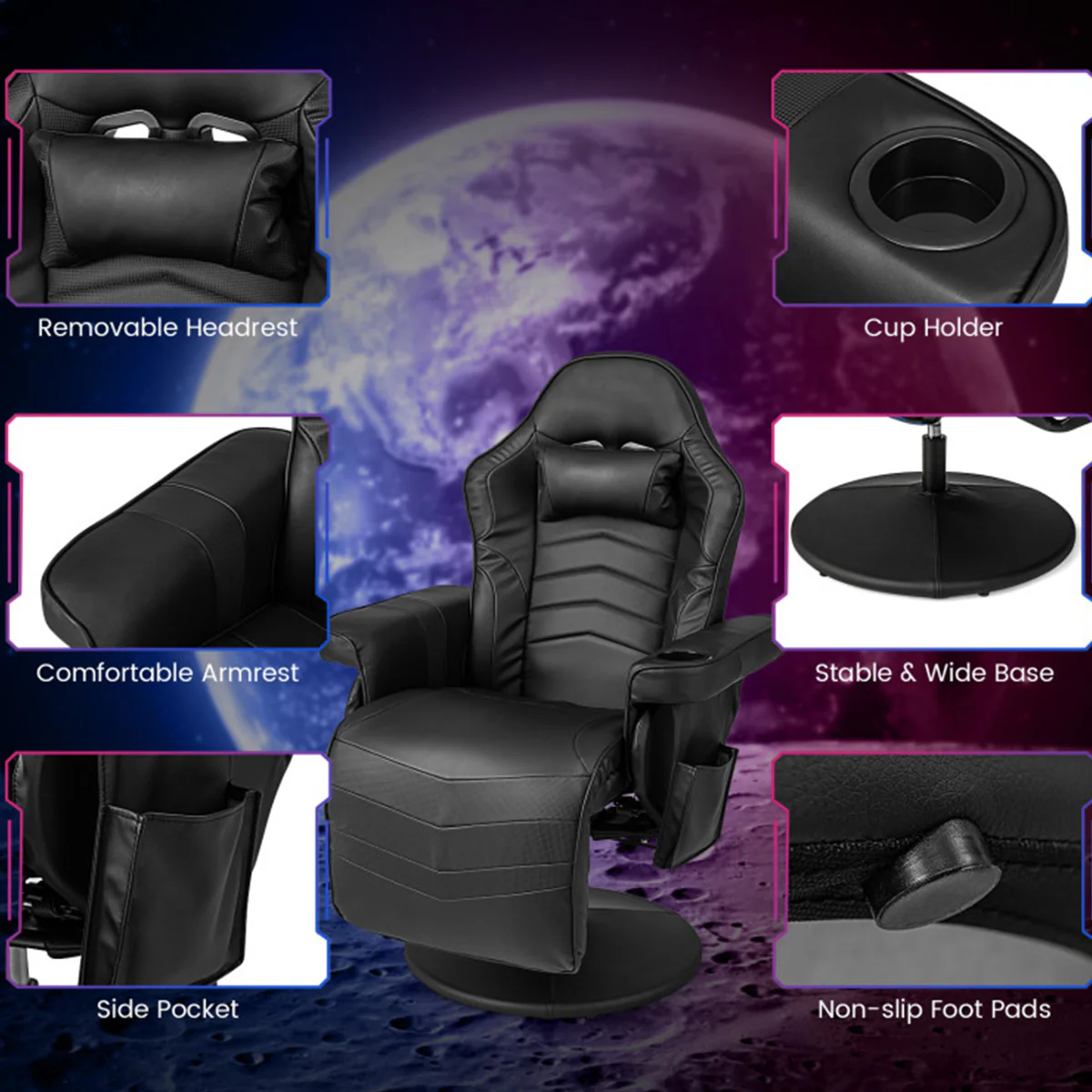 Video Gaming Massage Recliner Chair - Image 32
