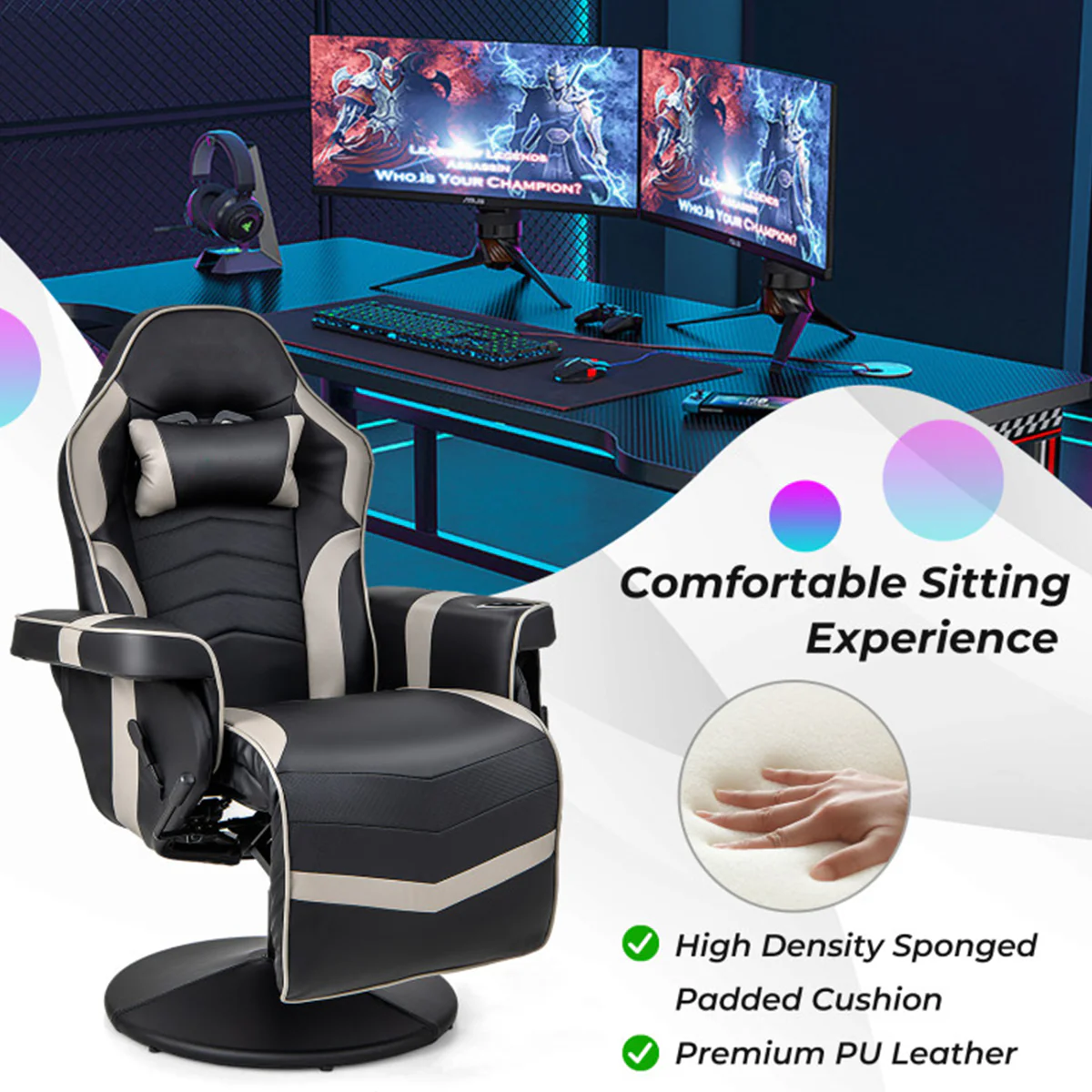 Video Gaming Massage Recliner Chair - Image 5
