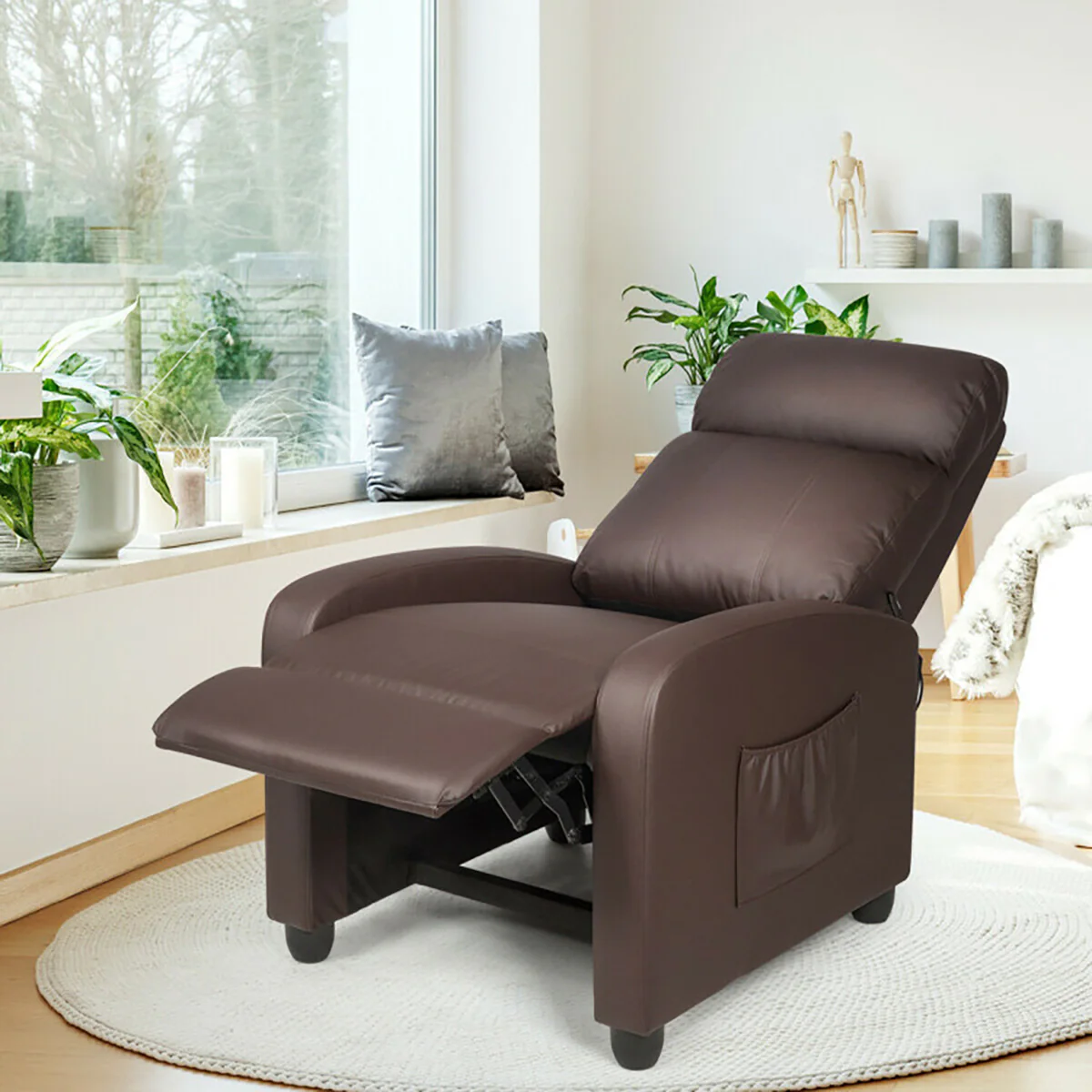Wingback Massaging Recliner Chair - Image 10