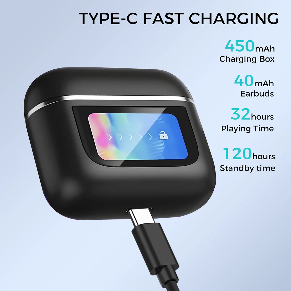 Wireless Earbuds with Touchscreen Smart Case - Image 4