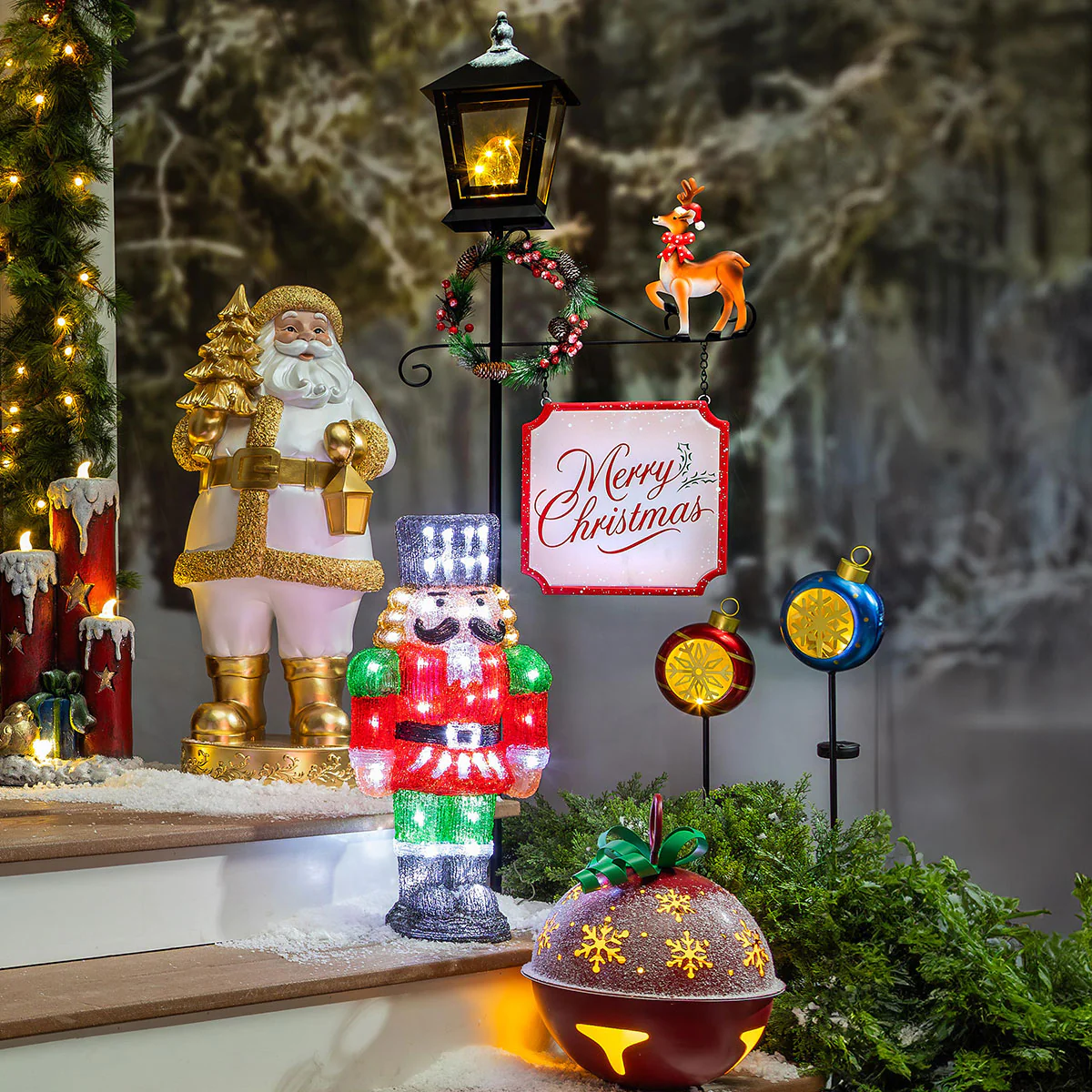 Wireless Outdoor Christmas Lamp Post - Image 4