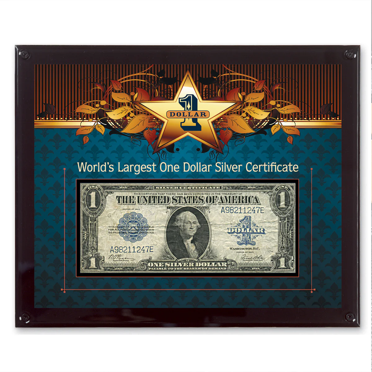 World's Largest One Dollar Silver Certificate