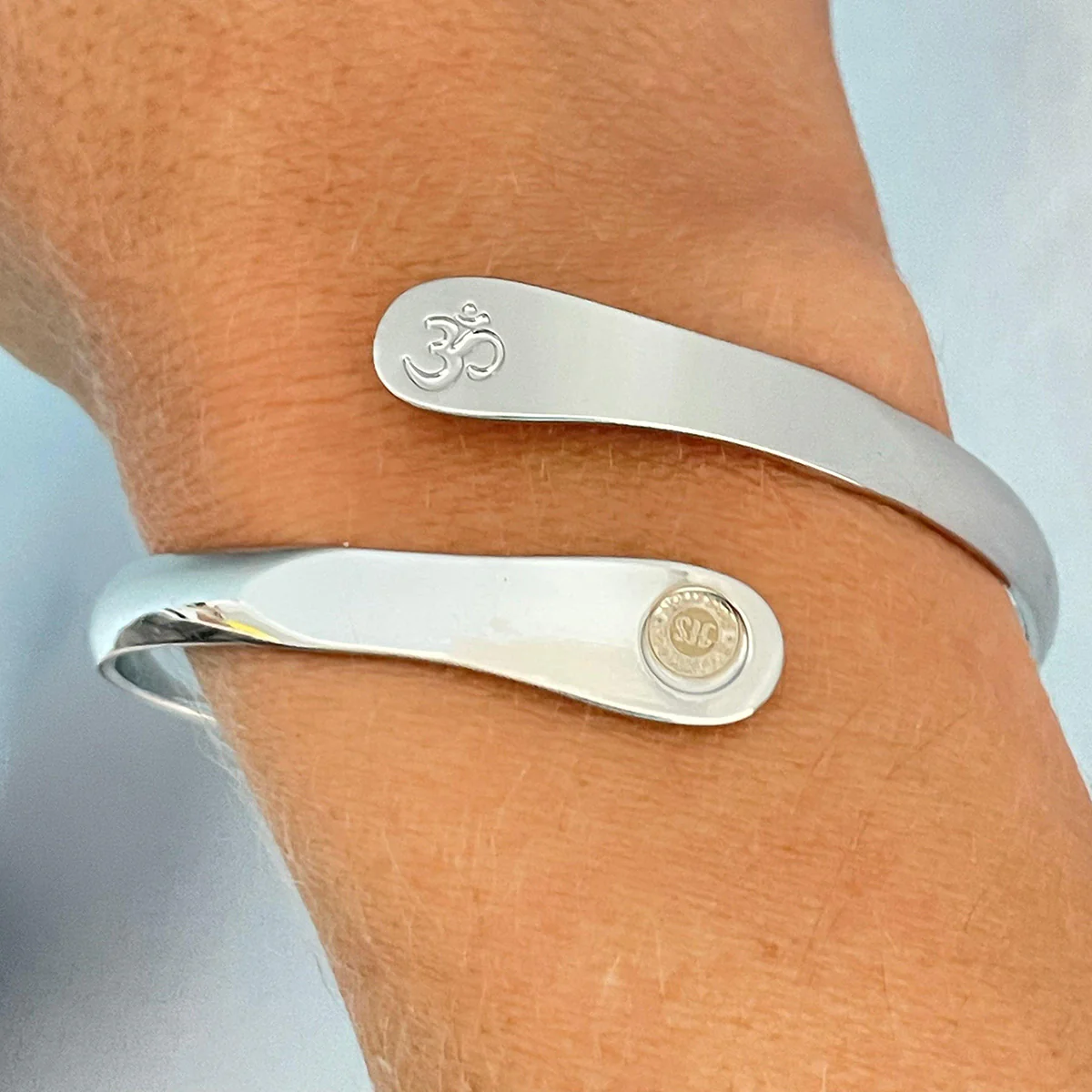 Yoga Om Engraved Bracelet